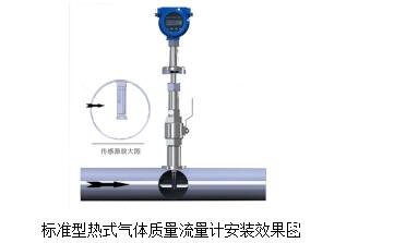 熱式氣體質(zhì)量流量計(jì)安裝效果圖 熱式氣體質(zhì)量流量計(jì)安裝效果圖
